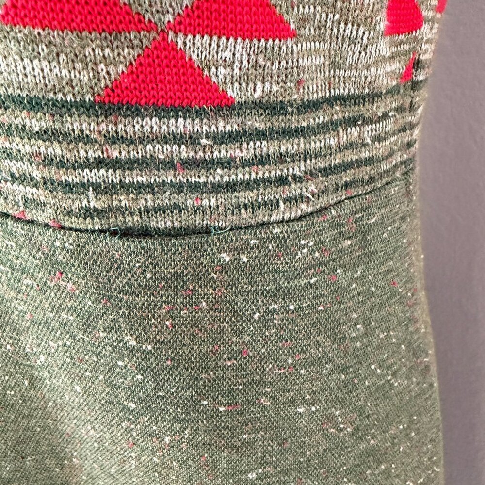 VINTAGE 70s Sleeveless A-Line Sweater Dress Small - Picture 12 of 16